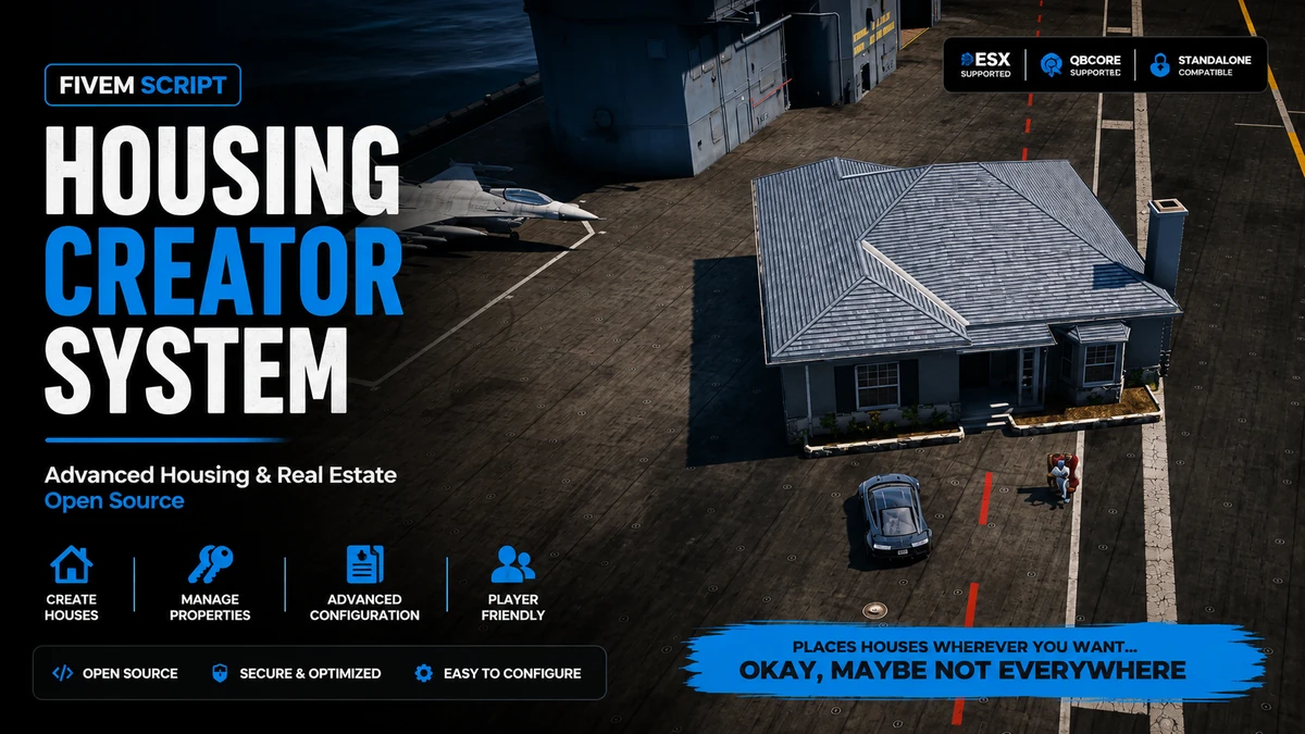 Housing Creator System FiveM | Advanced Housing & Real Estate | Open Source